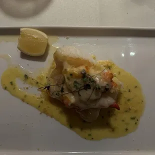 Lobster Crusted Sea Bass