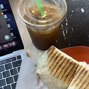 Breakfast Burrito and Cold Brew Coffee
