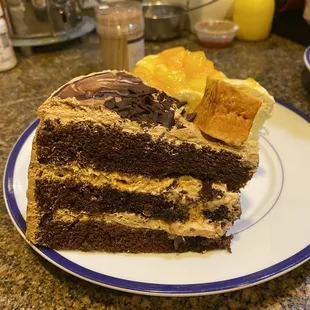 a slice of cake on a plate