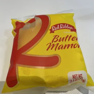 Butter Mamon, individually packaged. Yummy!! Get one!