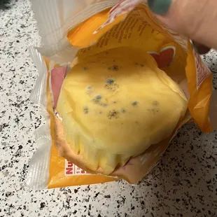 Mold on the back of mamon.