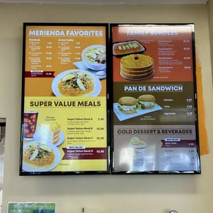 Menu as of 2/2025