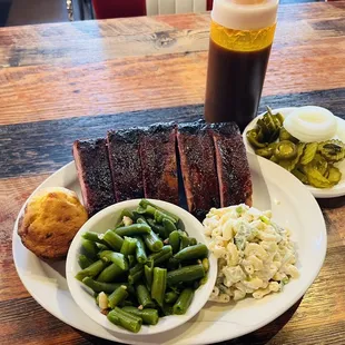 Five ribs platter w/ 2 side $17.99