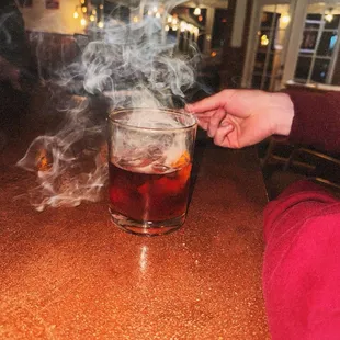 Oak smoked old fashioned