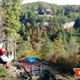 The last zip, a race back to the cabin.