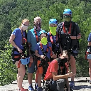 Our motley crew after our tour with the &quot;Little Fish&quot; rescuer, Dakota.