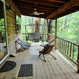 Deck - Climber's Cabin - For information about this cabin, as well as RRO's other cabin's- please visit redriveroutdoors.com