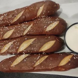 Soft Hot and delicious pretzels