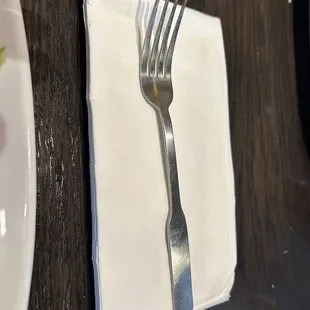 The ONE fork for our table of two.