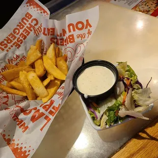 Look at my salad refill... lol wtf