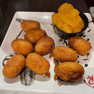 Kids corn dog nuggets (large) with mandarin oranges