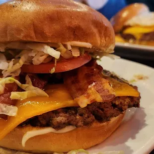 Red Robin bacon cheeseburger with fries