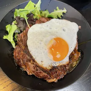 Angus Rib Eye Steak Don with Jitori Fried Egg Sunny Side Up