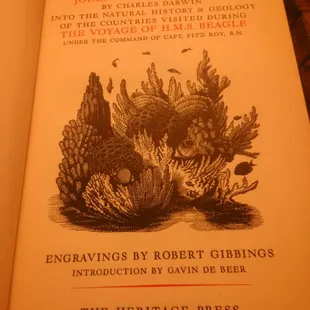 Got this 1957 print of Charles Darwin&apos;s &quot;Voyage of the H.M.S. Beagle&quot; from there.