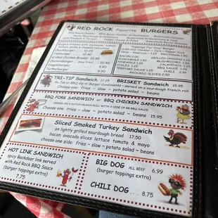 Menu of 1