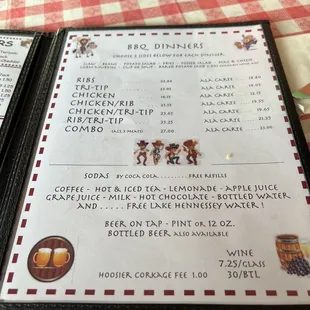 Menu pg 4.  Forgot to take pics of 1 and 2. Lol.