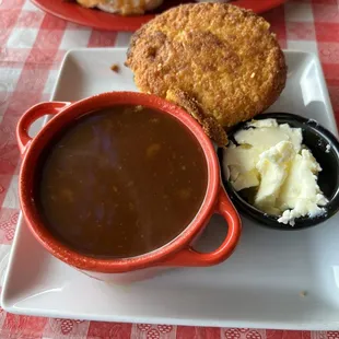 Beans, Corn Bread and Butter