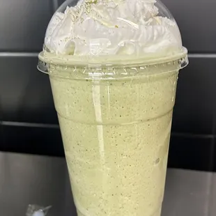 Matcha Frap with boba
