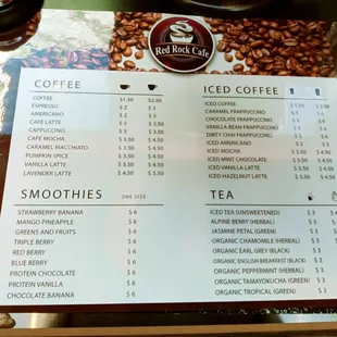 Drink menu!