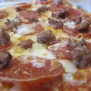Pepperoni &amp; Sausage 2 Slice Special w/Soda $6.95