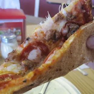 You have to fold your Pizza here....good stuff!