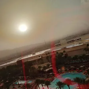 Blustery day! Hot tub was still good!