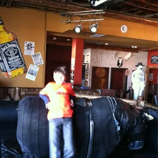 Riding the bull is flipping awesome!