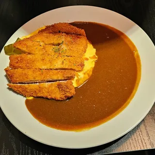 Fluffy Omu RIce w/Pork Cutlet(Tonkatsu)