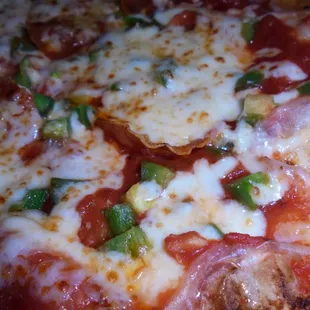 "Cool Man" pizza, close-up.