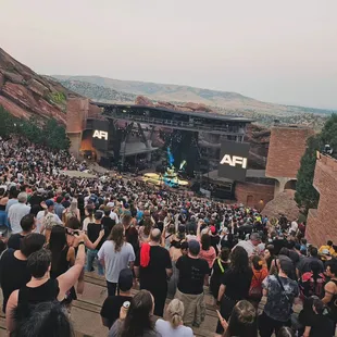 AFI coming out on stage