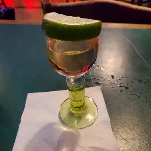 Shot of Hussong&apos;s Reposado