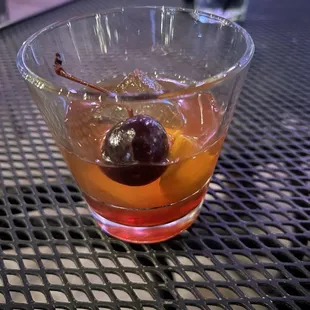  a drink in a glass