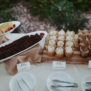 Assorted desserts for guests on the Veranda