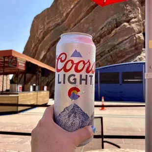 Beer at the top of the amphitheater