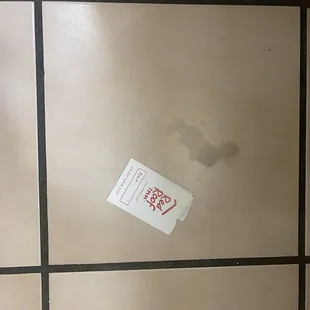 Mystery stain after they supposedly  "cleaned" this room