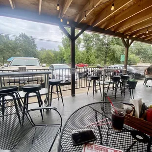 outdoor seating area