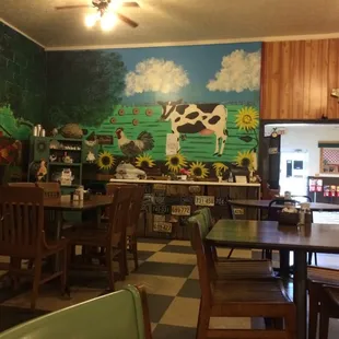 Mural on one wall