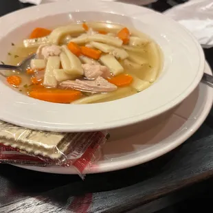 Chicken noodle soup made by Ron himself. :)