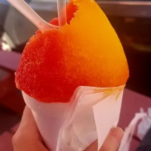 Sugar free strawberry and ice cream.