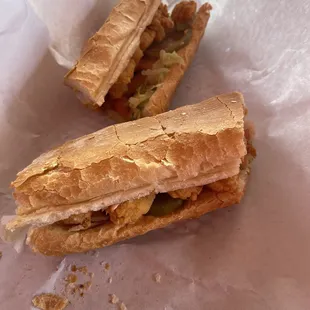 Shrimp Po' Boy w/ pickles