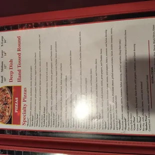 Menu current is about October 5th 2023