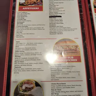 Menu current as of October 5th 2023