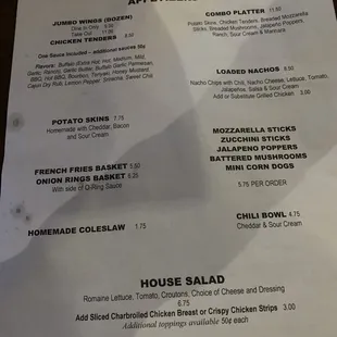 the menu for the red rose cafe