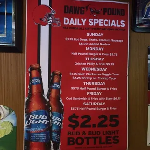 Daily specials!