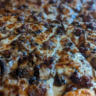 Ground beef and mushrooms