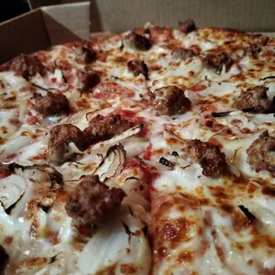 Sausage and white onion