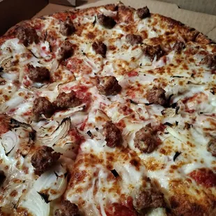 Sausage and white onion