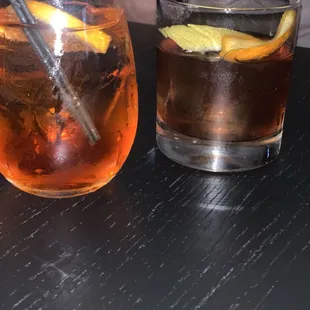 Aperol spritz and old fashion