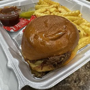 Chop Brisket w/fries