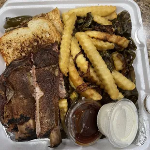 Ribs w/Fries Reds Style &amp; Texas Toast